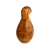Wood Ceylon handcrafted bird sculpture made of polished natural wood with smooth finish
