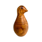 Wood Ceylon handcrafted wooden bird sculpture with smooth polished finish and natural wood grain