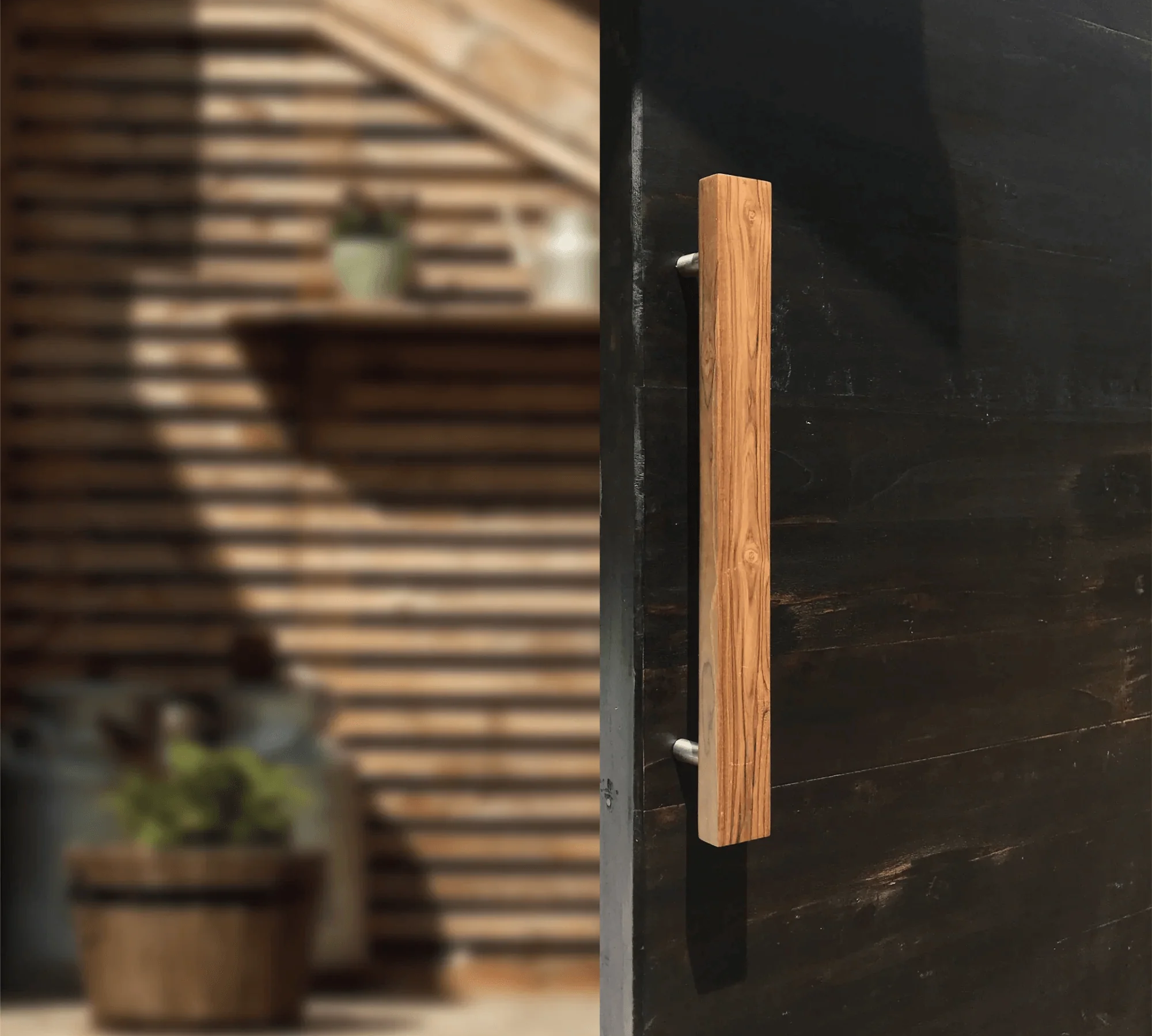 Contemporary barn door handles - 018 - clear / single-sided handle