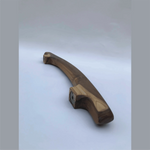 Wood Ceylon handmade teak door handle with smooth finish and natural wood grain pattern